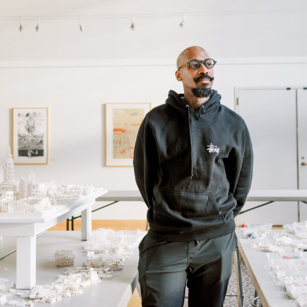 visiting artist building LEGO