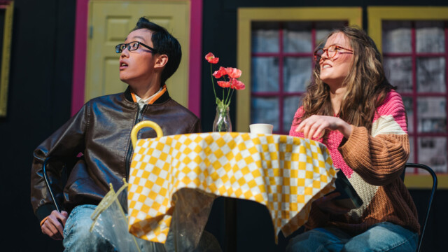 student actors on stage