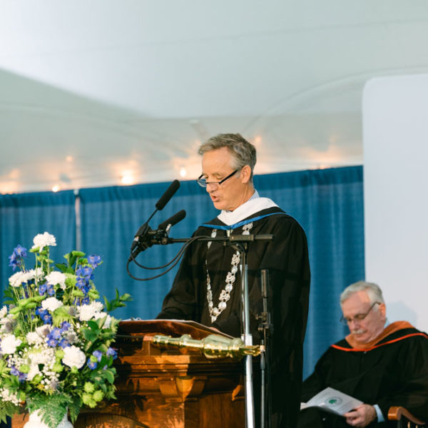 head of school robert hill at commencement
