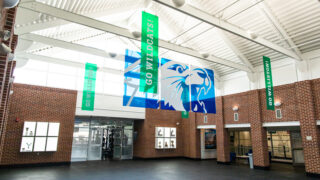 lobby of athletic building