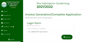 funaab post utme portal, How To Apply For FUNAAB Post UTME 2022/2023