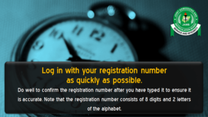 Start the Exam by Login With Your JAMB Registration Number