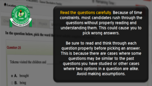 Read The Questions Carefully before answering jamb questions
